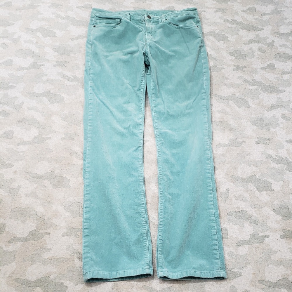 Patagonia Pants Womens 31 Blue Straight Leg Pockets Corduroy Organic Cotton